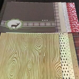 Woodland Christmas Loose Scrapbook Paper Bundle